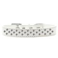Unconditional Love Sprinkles Clear Crystals Dog CollarWhite Size 14 UN847263